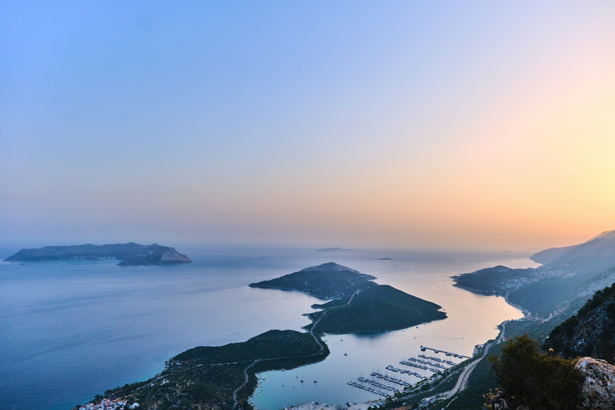 Sunset over the bay of Kaş